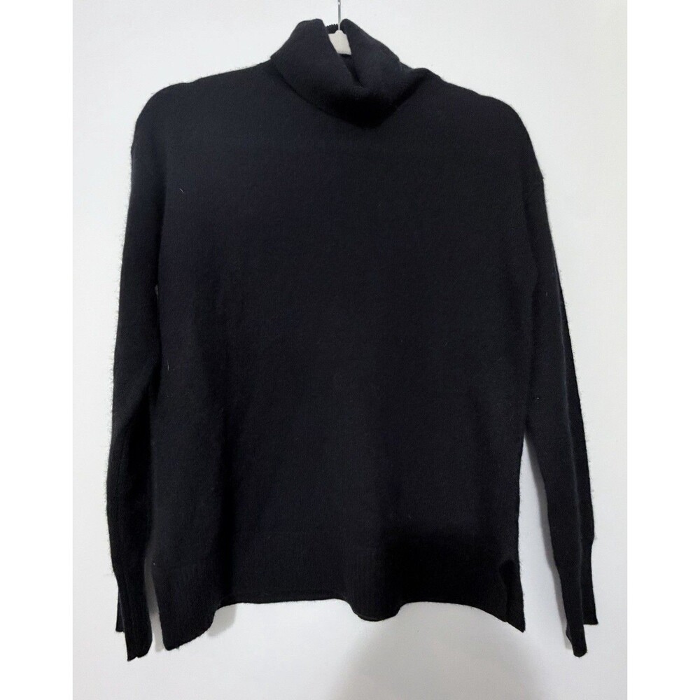 Nordstrom Cashmere turtleneck Woman sweater In Black size Medium